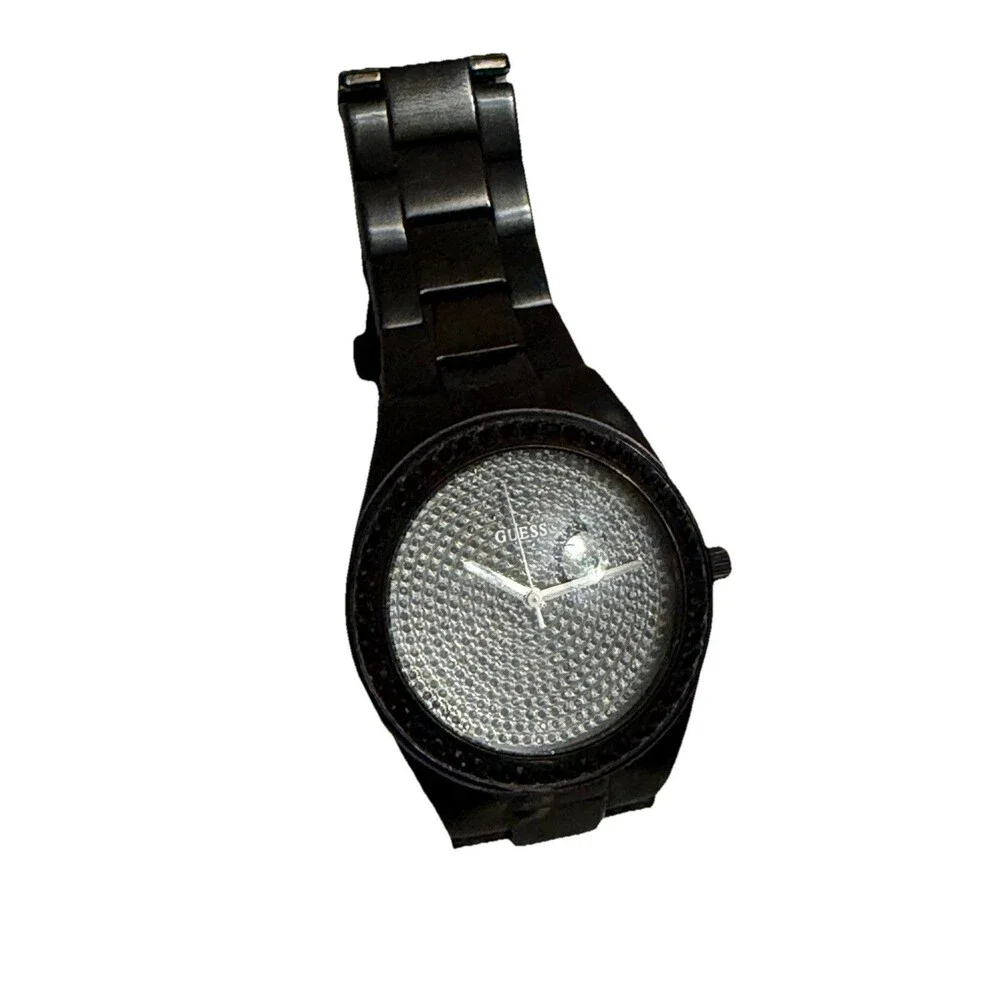 Guess Watch Womens Crystal Accents Stainless‎ Steel Black